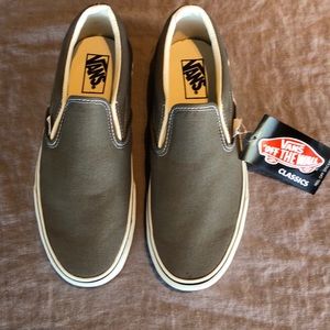 Vans Classic Slip-On Charcoal NIB M 8.5 W 10